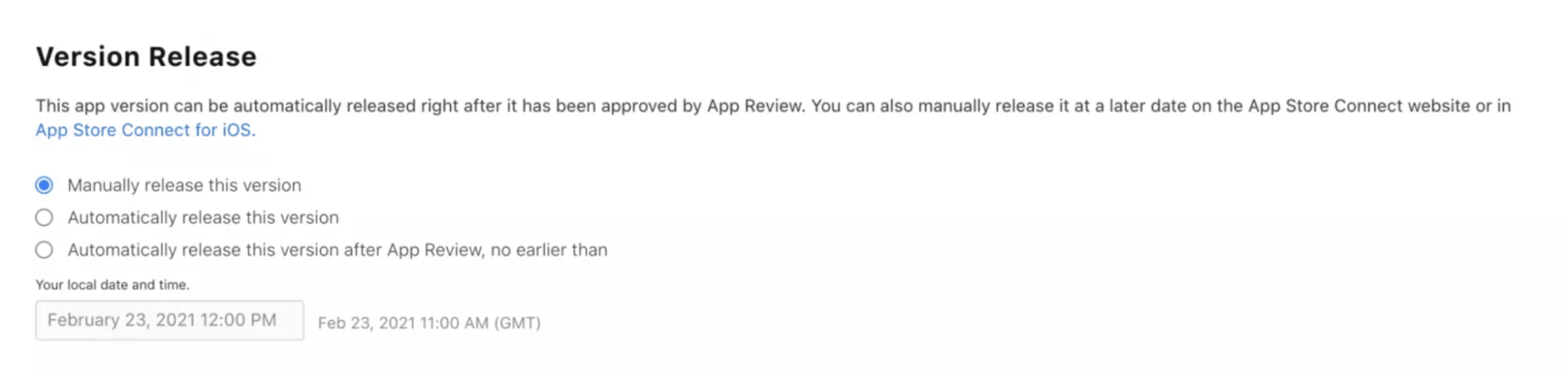 version release