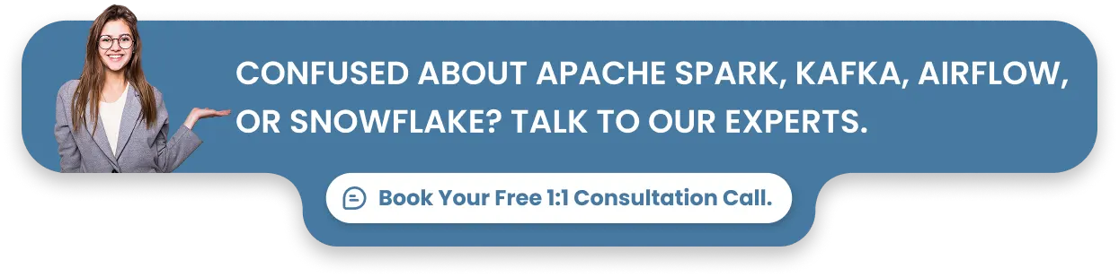Confused about Apache Spark, Kafka, Airflow, or Snowflake? Talk to our experts.