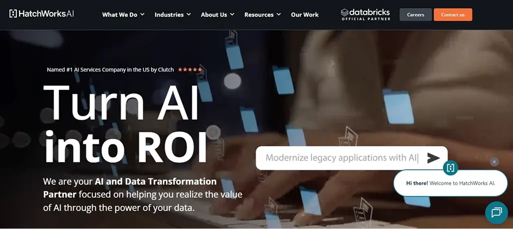 Image showing HatchWorks AI Home Page