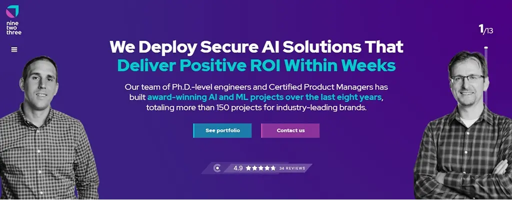 Image showing NineTwoThree AI Studio Home Page