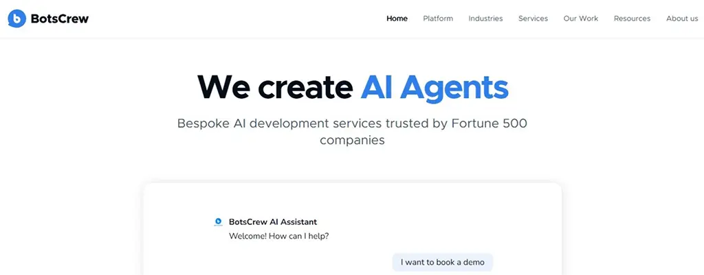 Image showing Botscrew Home Page