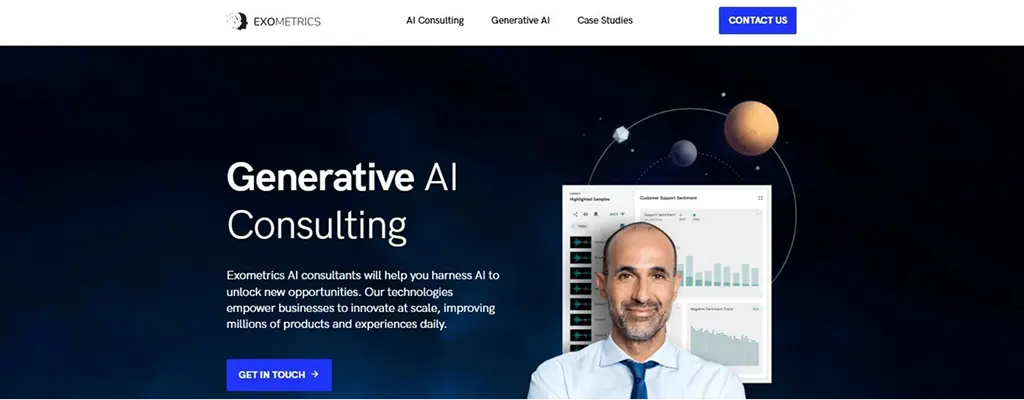 Image showing Exometrics Home Page