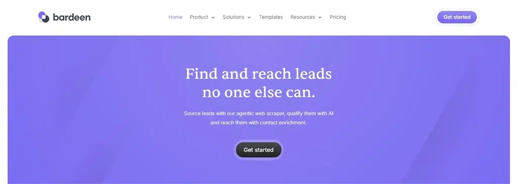 Image showing the homepage of Bardeen.ai